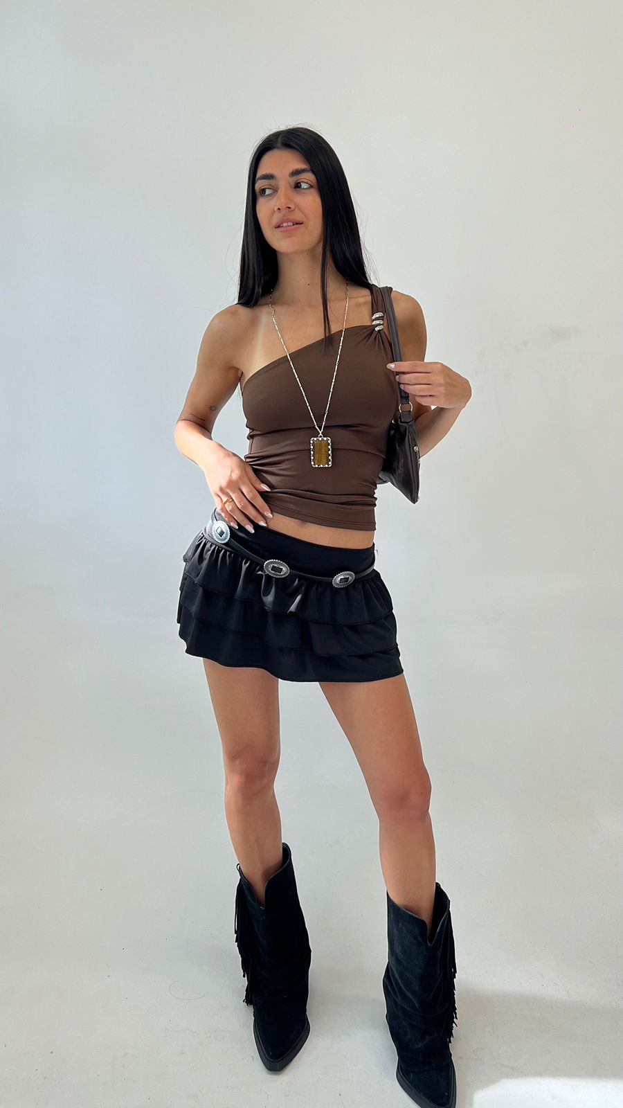 P22 - SKORT TRIPLE VOLADO MICROF - VALE