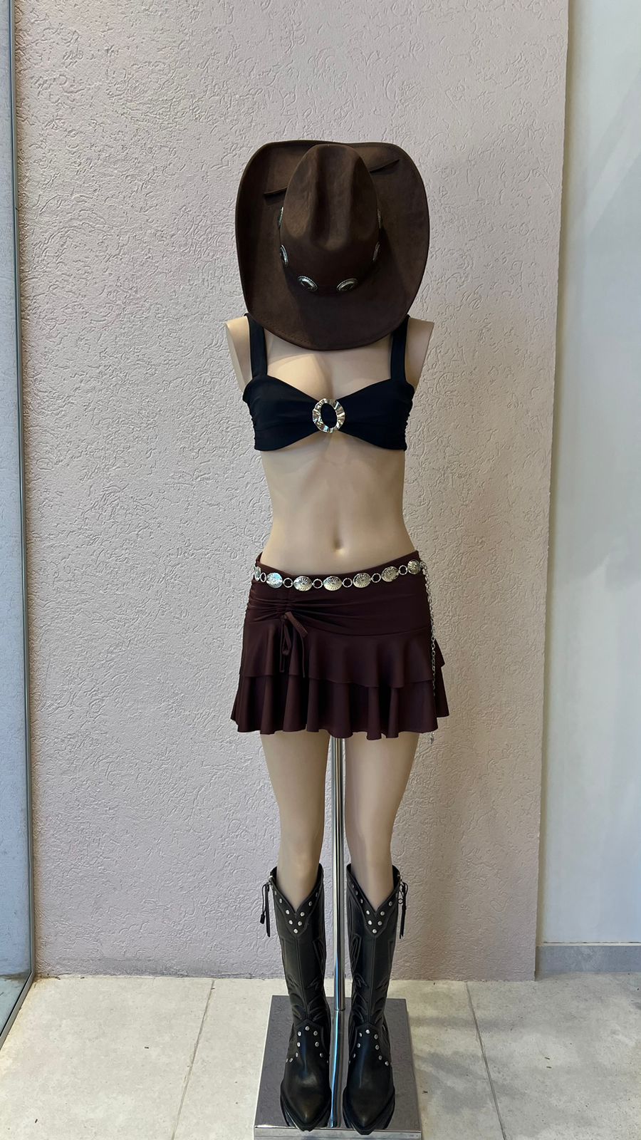 P28 - SKORT DOBLE VOLADO FRUNCE MICROF - ESTHER