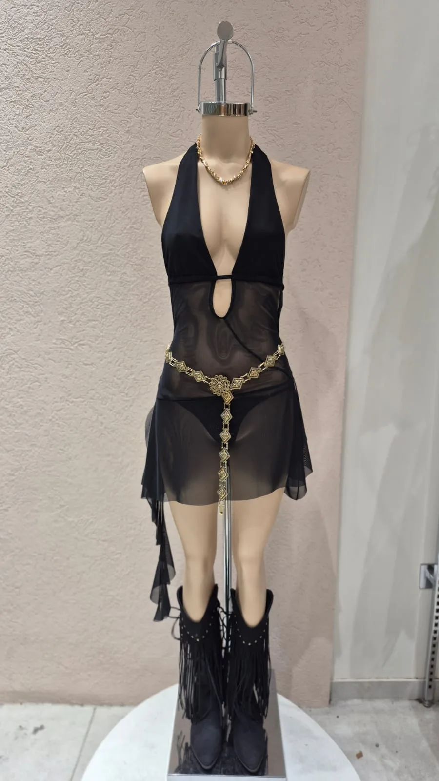 26/V08 – VESTIDO MARILYN S/ ESPALDA – MICROTUL