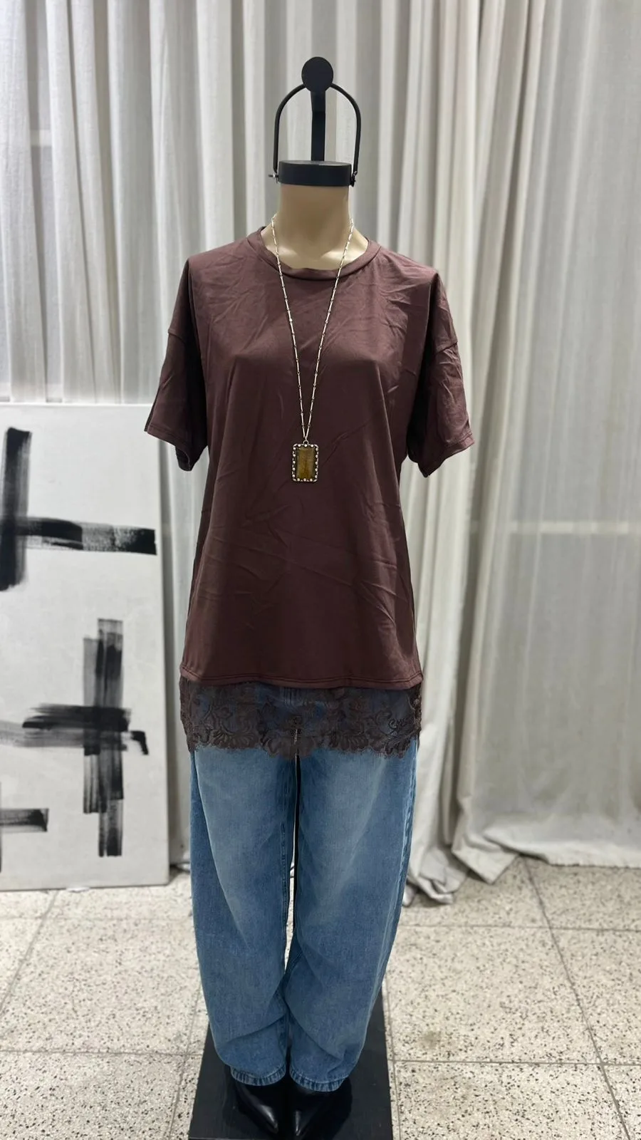 26/R03 - REMERA M/C PUNTILLA GRANDE RECTA - JERSEY