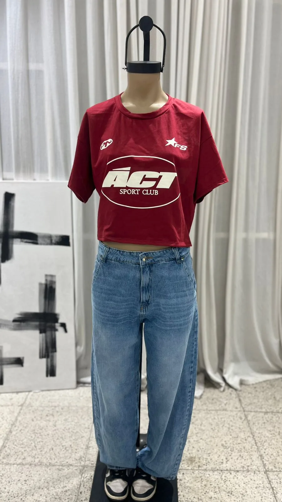 26/R15 - REMERA CROP "ACT" - JERSEY