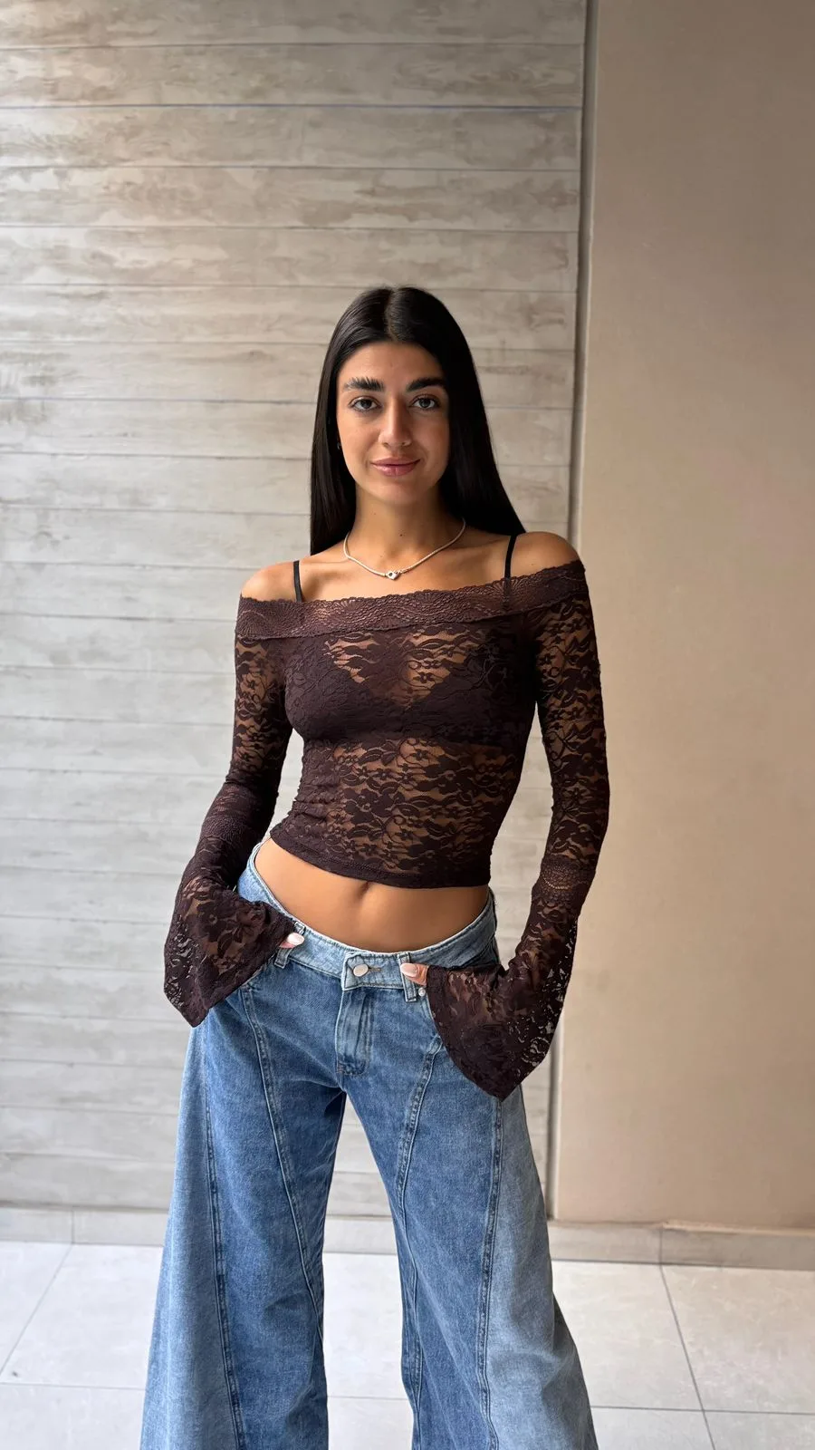 26/T54 - PAISANA M/L PUNTILLA OXFORD - ENCAJE