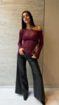 26/P34 - PANTALON OXFORD RECORTES  - CUERINA