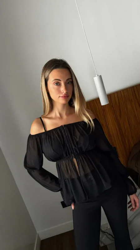 26/T179 - TOP PAISANA CINTA CORSETERA CON PUNTILLA - MICROTUL