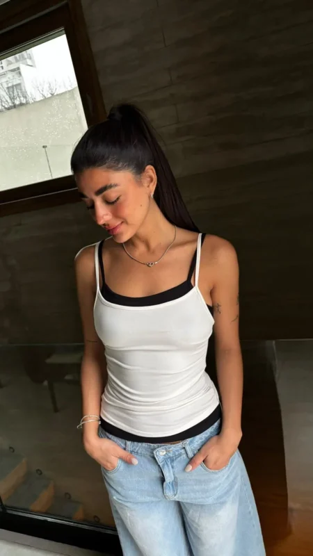 26/T194 – TOP DOBLE MUSCULOSA CONTRATONO – ALGODON LYCRA