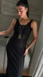 26/V75 – MAXIVESTIDO SIN ESPALDA CON TAJO – TEJIDO MELBOURNE