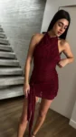 26/V107 – VESTIDO HALTER BUCHE PAREO – ENCAJE ROSAS