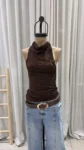 26/T285 - TOP S/M BUCHE CORTO - MINI RUFFLE