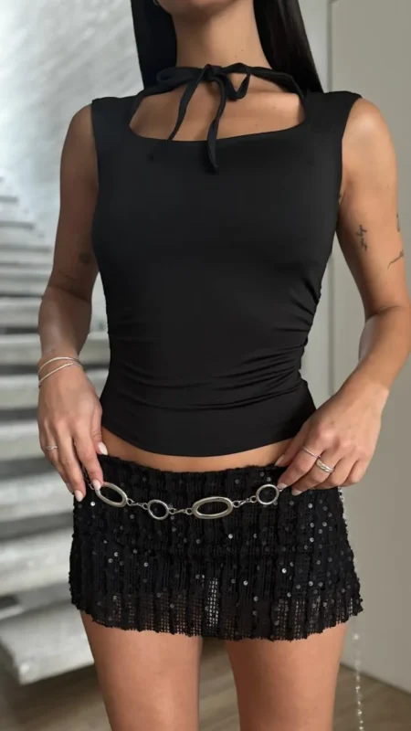 26/M13 - SKORT BASICO - LENTEJUELAS SEQUINS