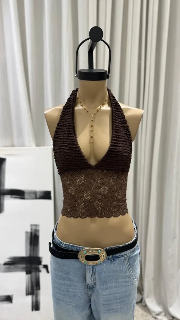 26/T286 – TOP MARILYN PUNTILLA FAJA – MINI RUFFLE