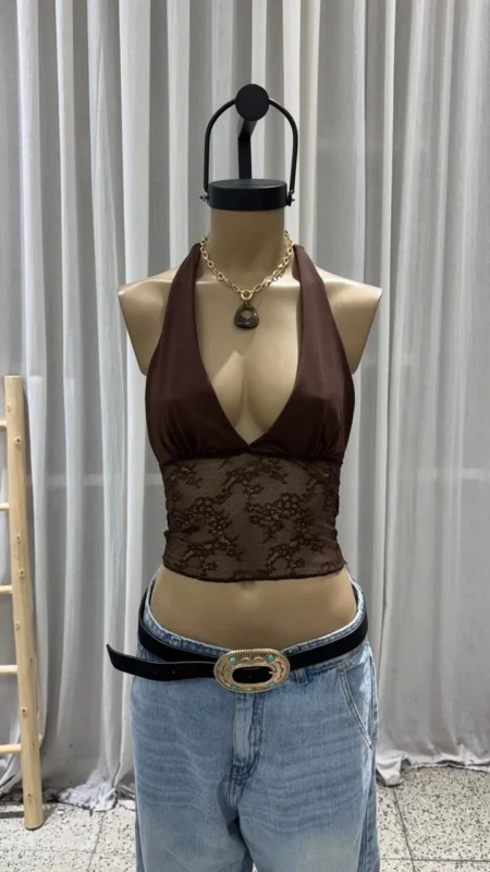 26/T357 - TOP MARILYN FAJA - ENCAJE